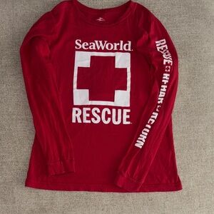 SeaWorld Rescue Red Long Sleeve Shirt